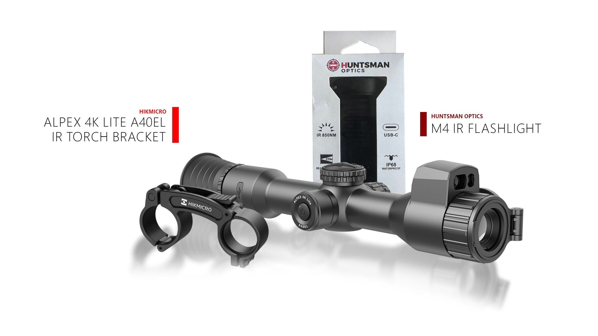 HIKMICRO ALPEX 4K A40EL Lite (LRF) +M4 IR850 Mini + Bracket