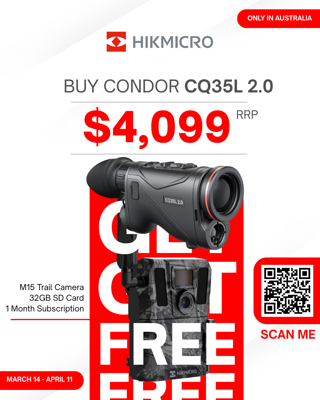 HIKMICRO Condor CQ35L 2.0 Thermal Monocular (LRF)