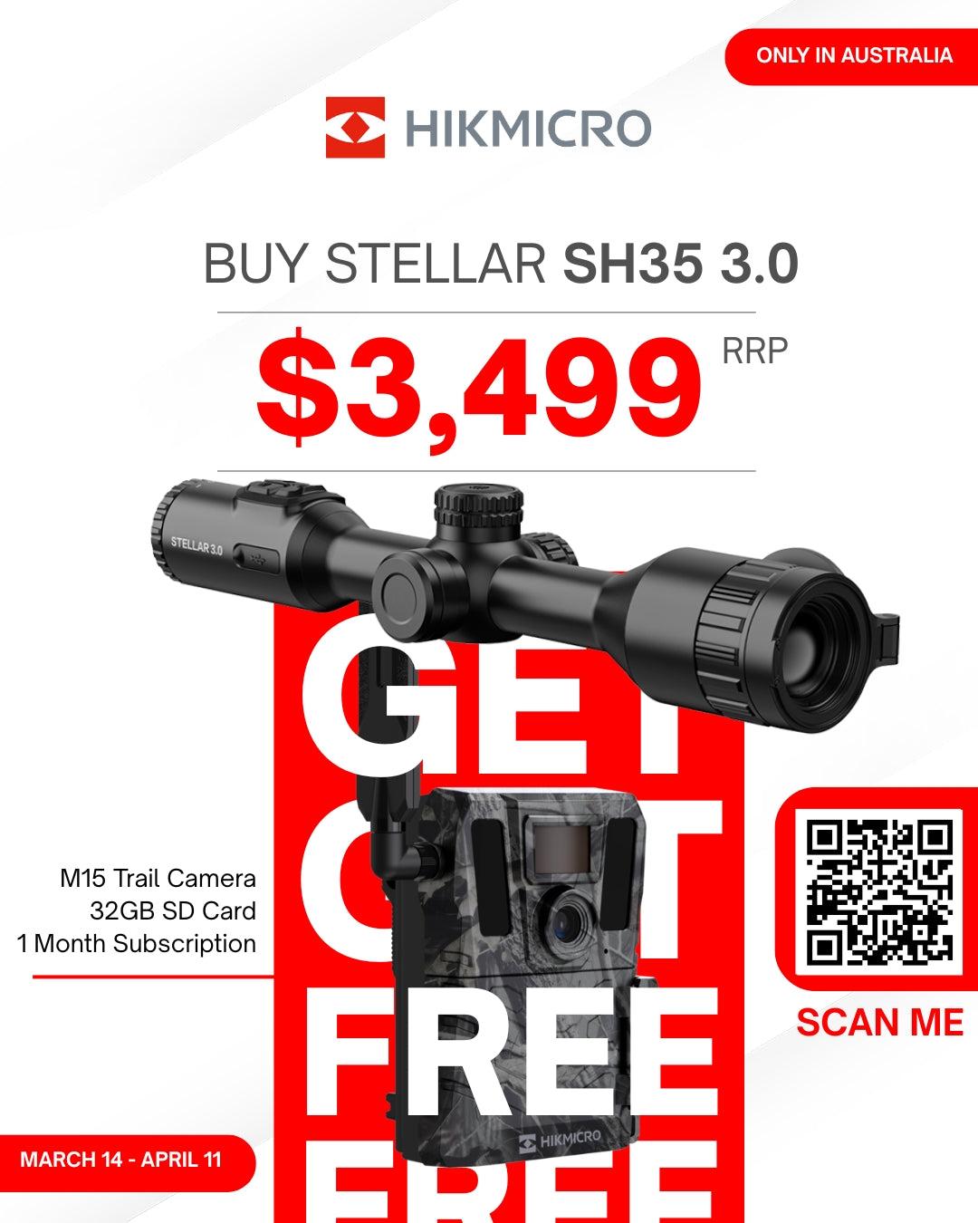 HikMicro STELLAR SH35 3.0 Thermal Imaging Riflescope