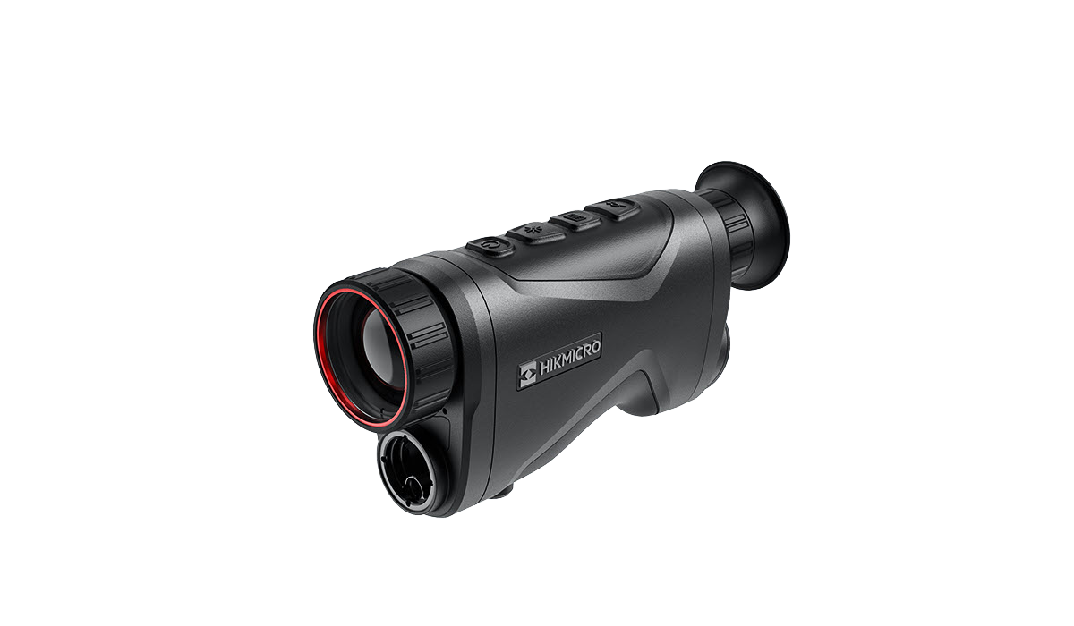 Black thermal imaging device with 'Harriss' branding on a white background