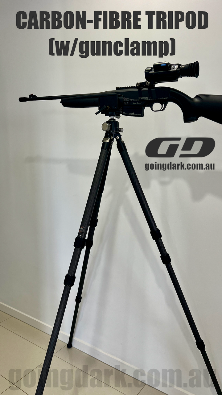 CARBON-FIBRE TRIPOD with Ballhead & Gun Clamp - GoingDark