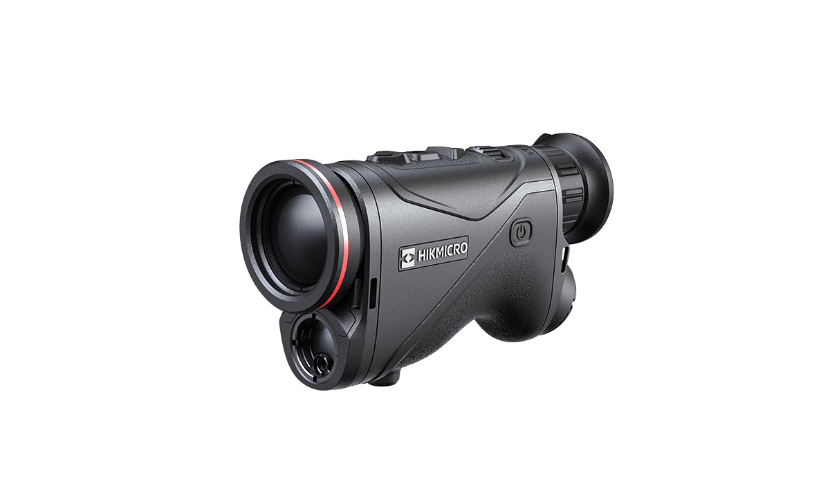 Black Hikmicro device on a white background