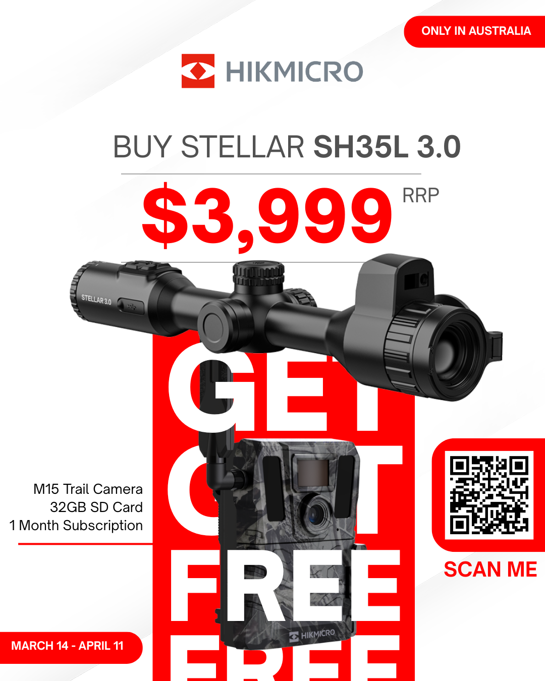 HikMicro Stellar SH35L 3.0 Thermal Scope